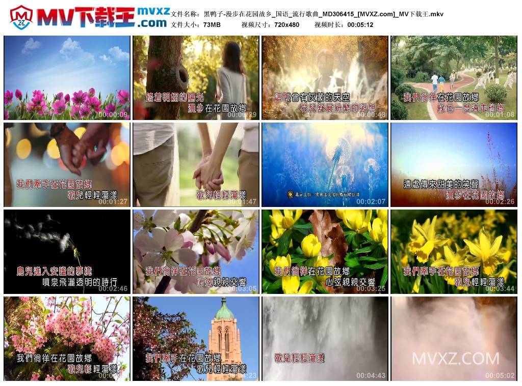 黑鸭子-漫步在花园故乡_国语_流行歌曲_MD306415